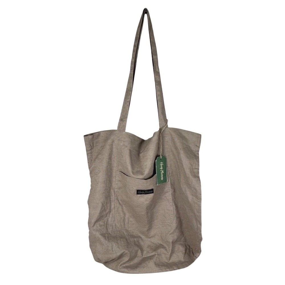Hemp Momma Infinity Tote Bag Tan Hemp Blend Eco Friendly Reusable Shopper‎ NWT